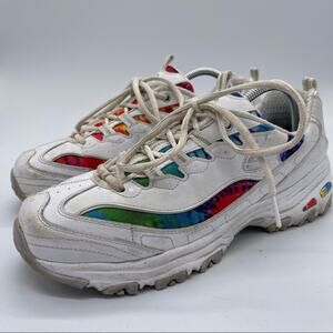 Skechers D’Lites, Cool TieDye Details. Size 11. In good used condition!
